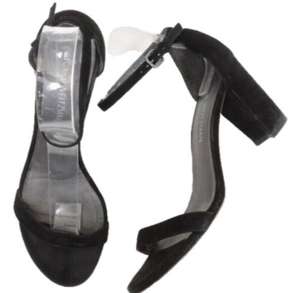 Stuart Weitzman NearlyNude Ankle Strap Sandals Heels Women's 8.5 - Picture 1 of 7